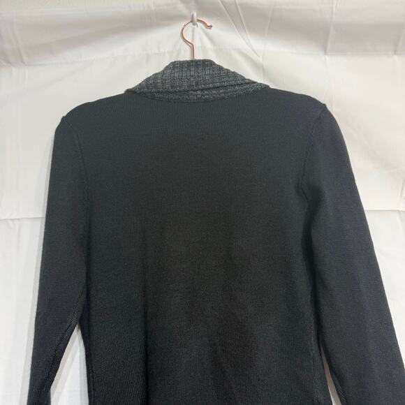 Venus Black Open Front Buckle Cardigan Sz M - Picture 9 of 13